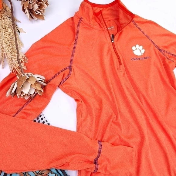 New Clemson Tigers Women's Exercise 1/4 Zip Up Sz M - Picture 2 of 10